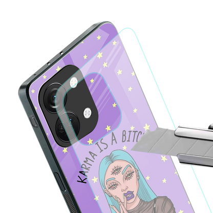karma is a bitch back phone cover | glass case for oneplus nord 3