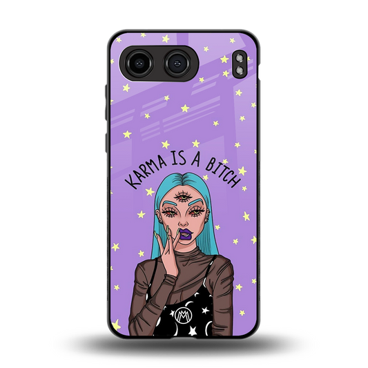 karma is a bitch back phone cover | glass case for oneplus nord 4