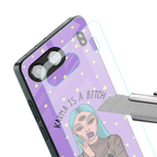 karma is a bitch back phone cover | glass case for oneplus nord 4