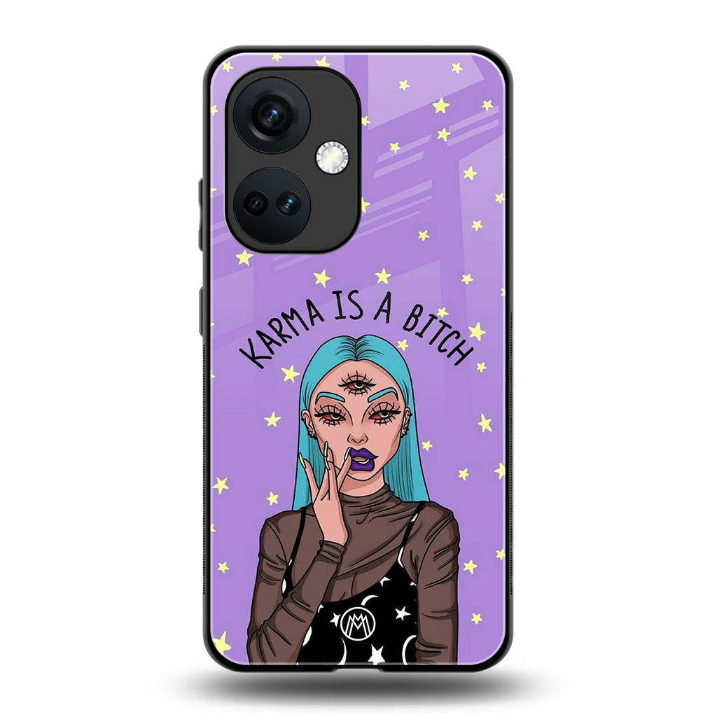 karma is a bitch back phone cover | glass case for oneplus nord ce 3