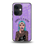 karma is a bitch back phone cover | glass case for oneplus nord ce 3