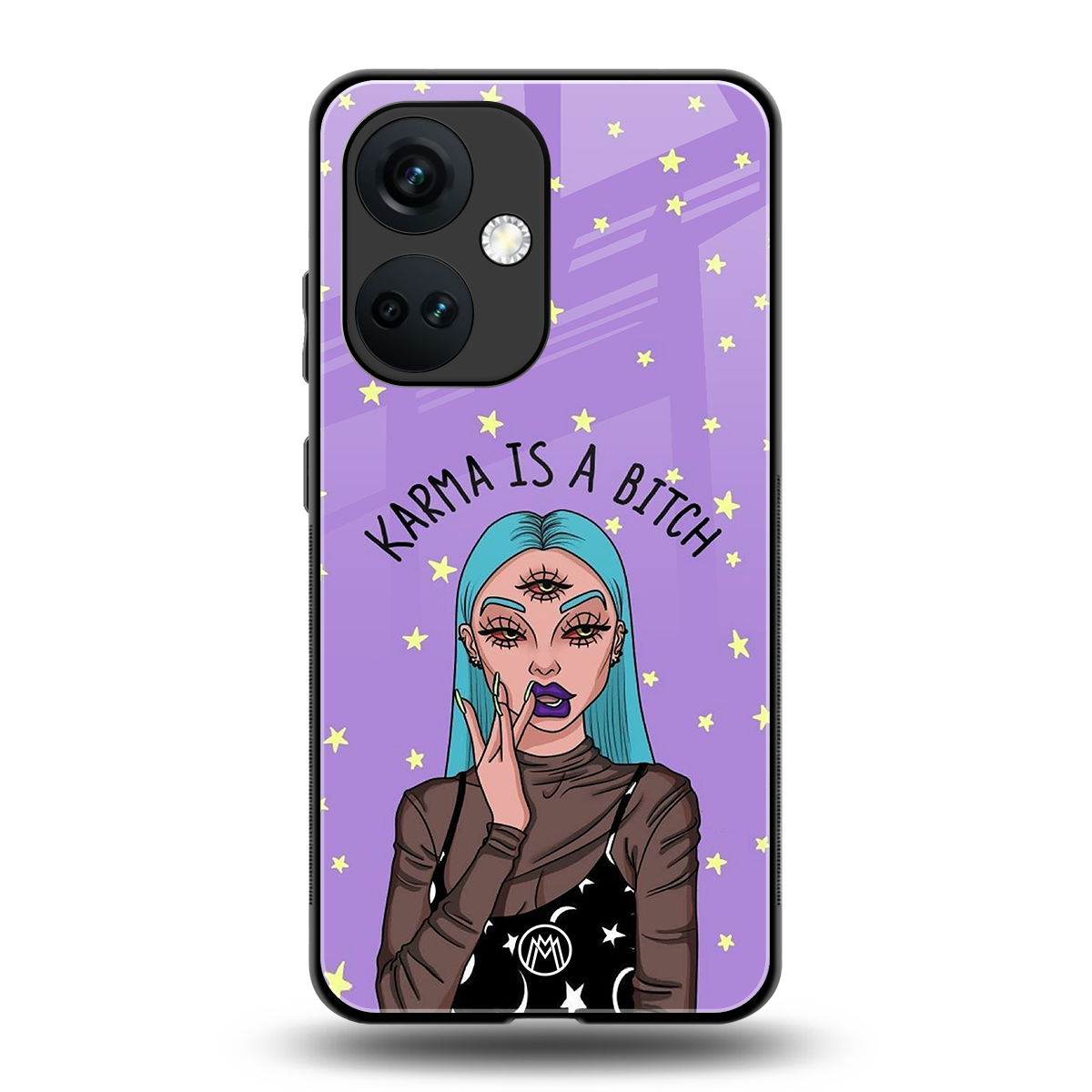 karma is a bitch back phone cover | glass case for oneplus nord ce 3