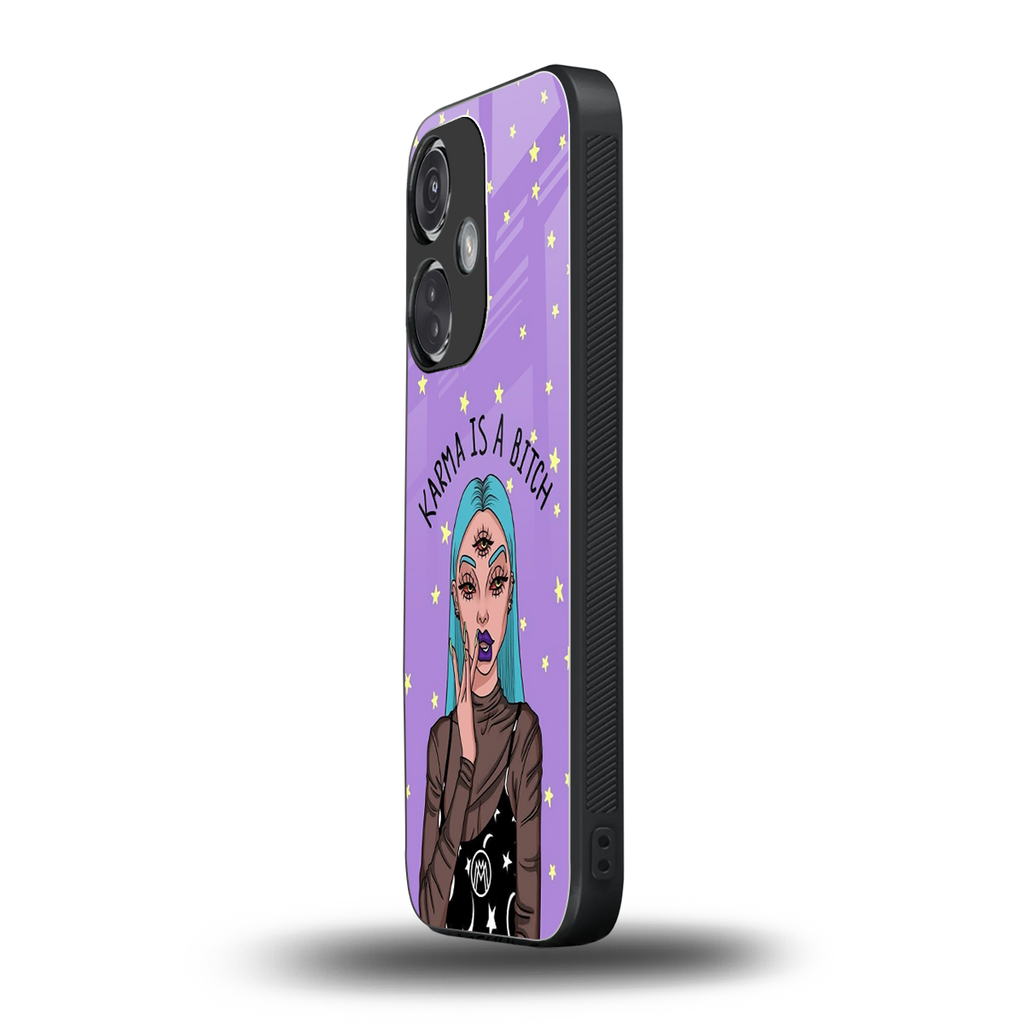 karma is a bitch back phone cover | glass case for oneplus nord ce 3