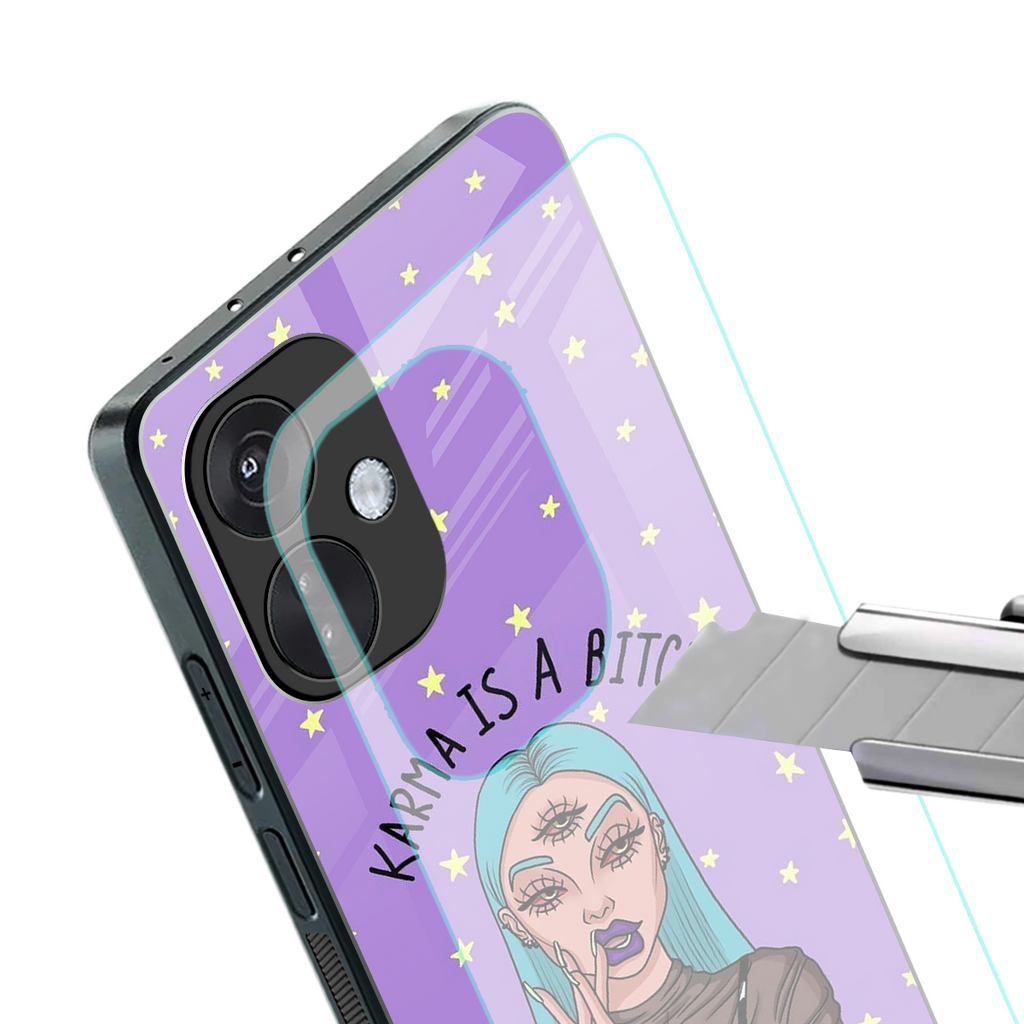 karma is a bitch back phone cover | glass case for oneplus nord ce 3