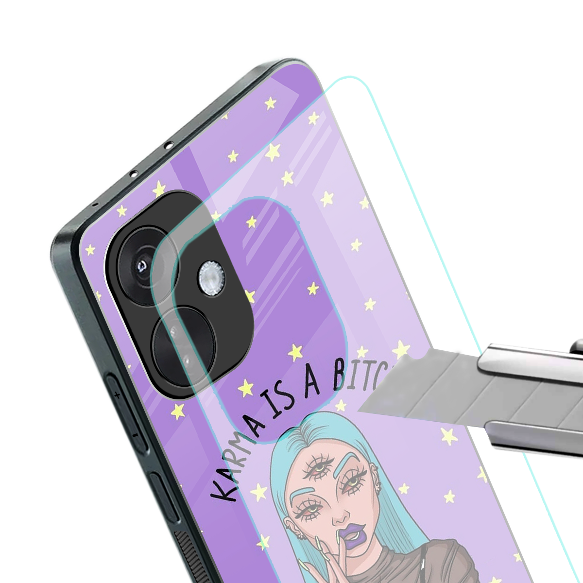 karma is a bitch back phone cover | glass case for oneplus nord ce 3