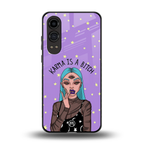 karma is a bitch back phone cover | glass case for oneplus nord ce 4 lite