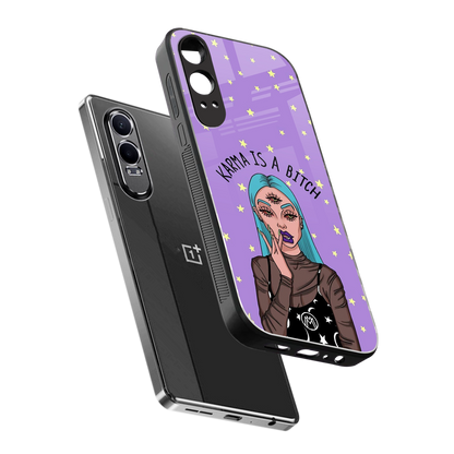karma is a bitch back phone cover | glass case for oneplus nord ce 4 lite