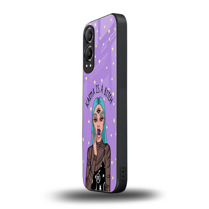karma is a bitch back phone cover | glass case for oneplus nord ce 4 lite