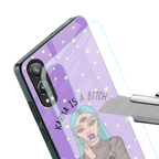 karma is a bitch back phone cover | glass case for oneplus nord ce 4 lite