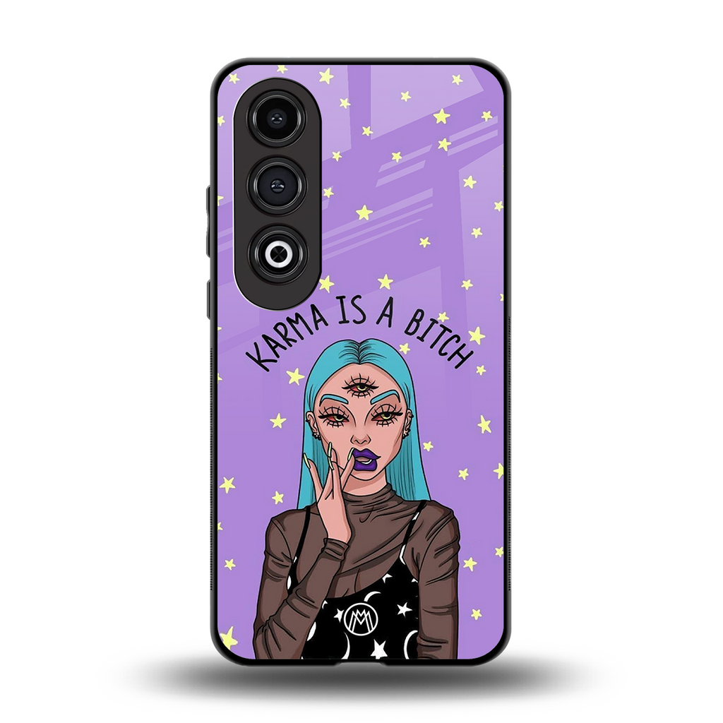 karma is a bitch back phone cover | glass case for oneplus nord ce 4