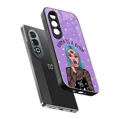 karma is a bitch back phone cover | glass case for oneplus nord ce 4