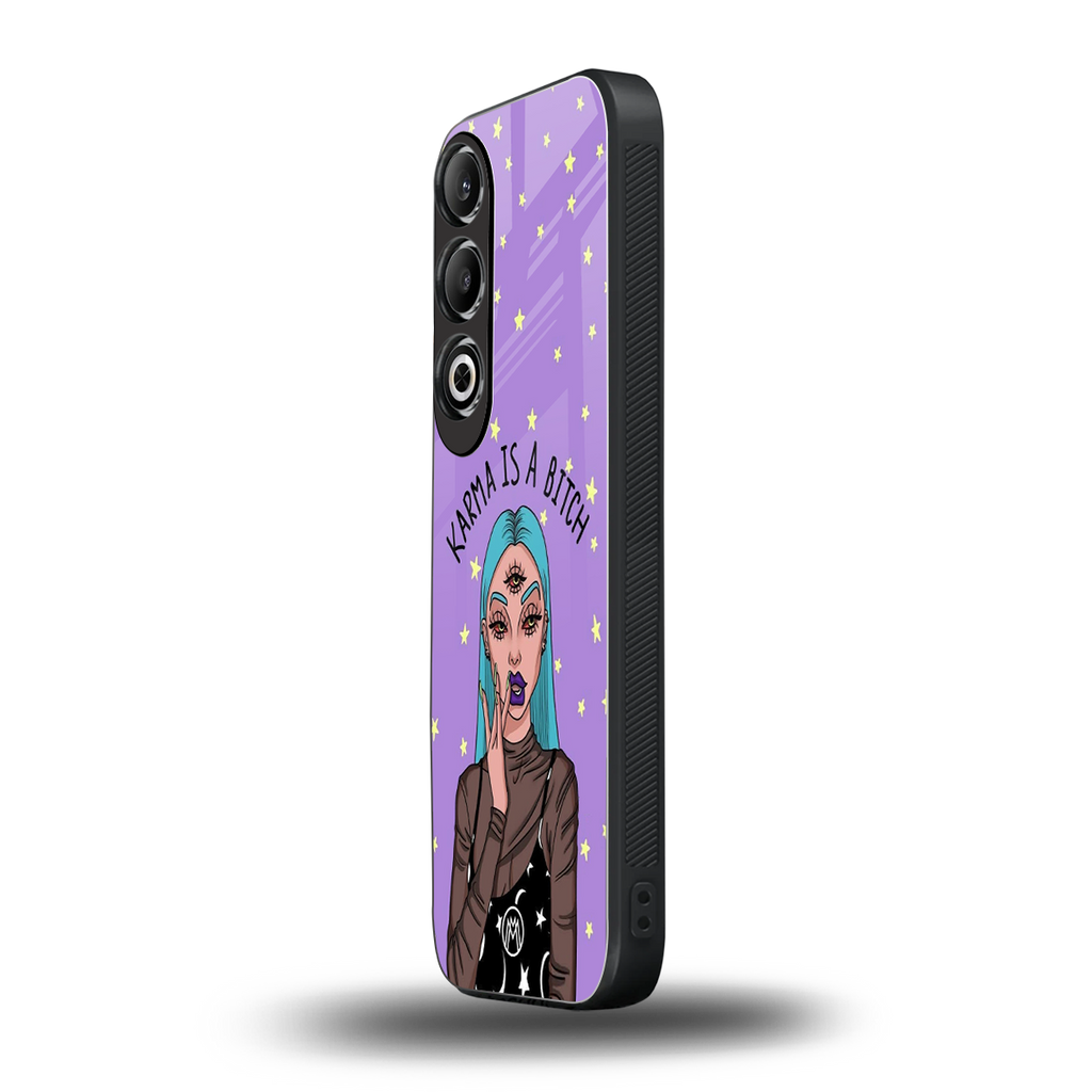 karma is a bitch back phone cover | glass case for oneplus nord ce 4