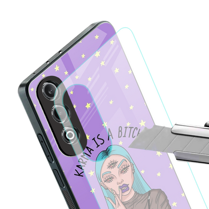 karma is a bitch back phone cover | glass case for oneplus nord ce 4
