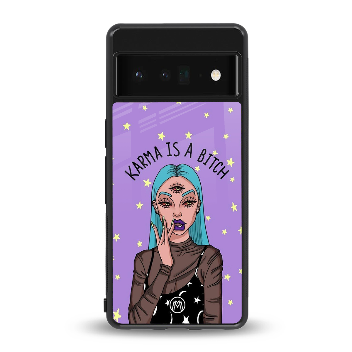 karma is a bitch back phone cover | glass case for google pixel 6 pro