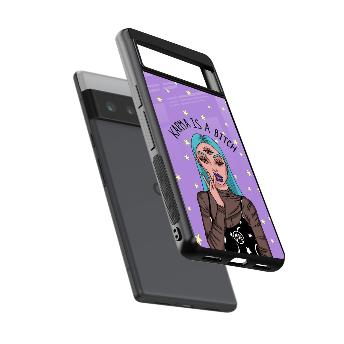 karma is a bitch back phone cover | glass case for google pixel 6 pro