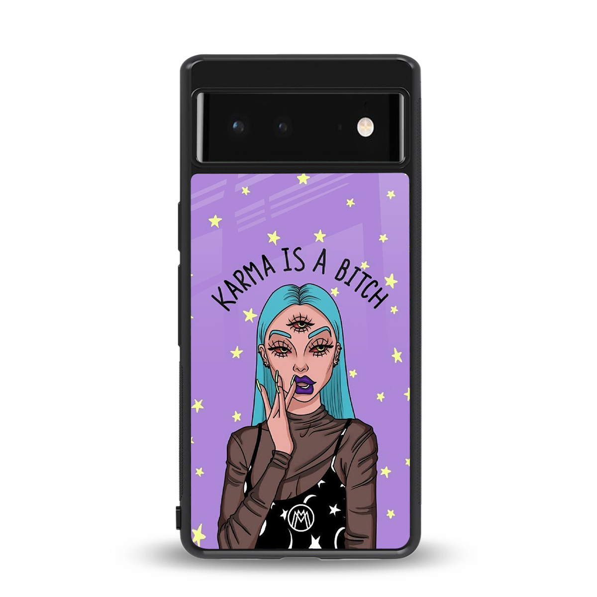 karma is a bitch back phone cover | glass case for google pixel 6