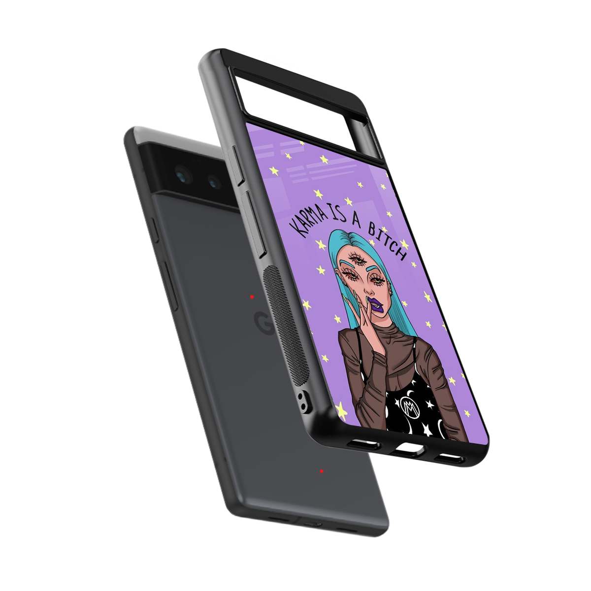 karma is a bitch back phone cover | glass case for google pixel 6