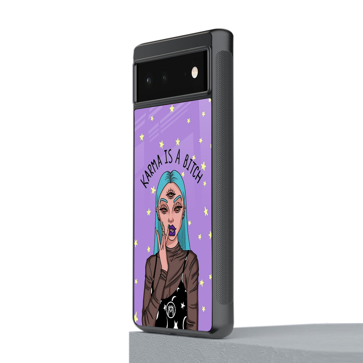 karma is a bitch back phone cover | glass case for google pixel 6