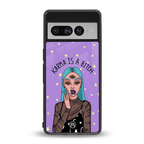 karma is a bitch back phone cover | glass case for google pixel 7 pro
