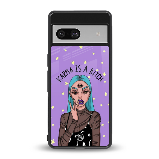 karma is a bitch back phone cover | glass case for Google Pixel 7
