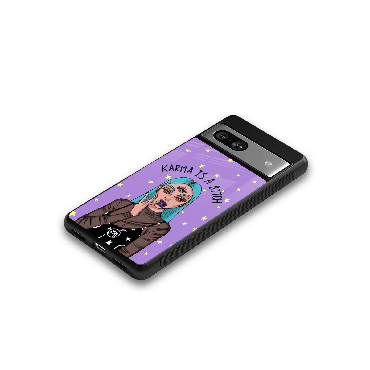 karma is a bitch back phone cover | glass case for Google Pixel 7