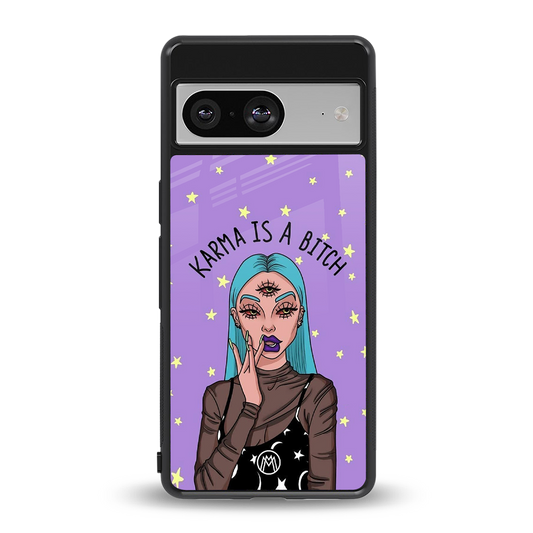karma is a bitch back phone cover | glass case for Google Pixel 8