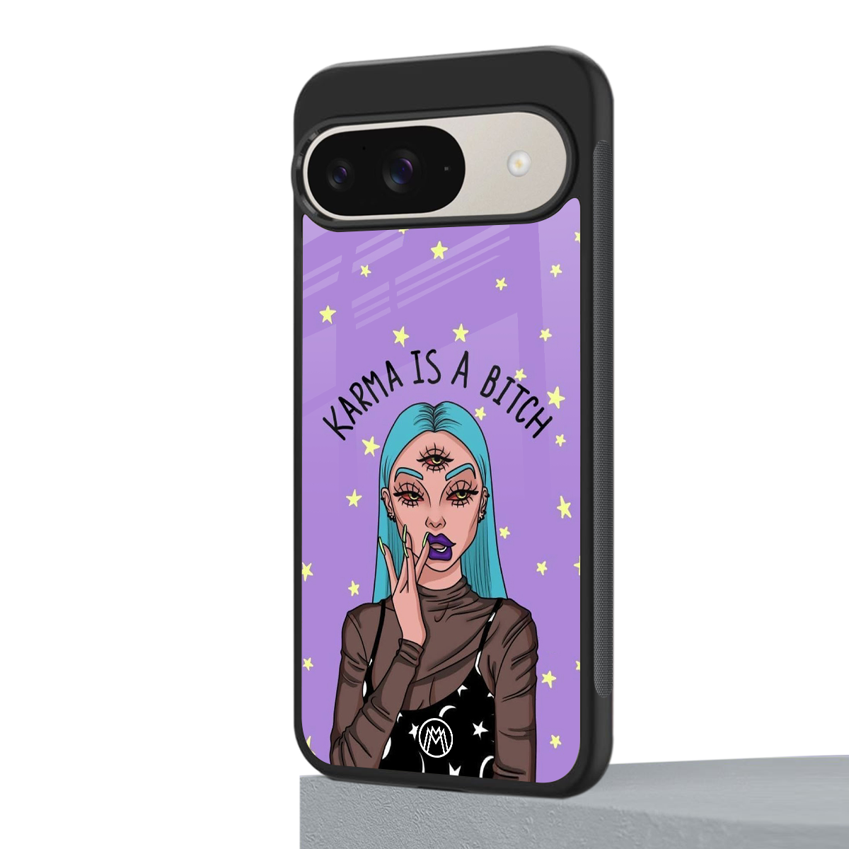 karma is a bitch back phone cover | glass case for google pixel 9
