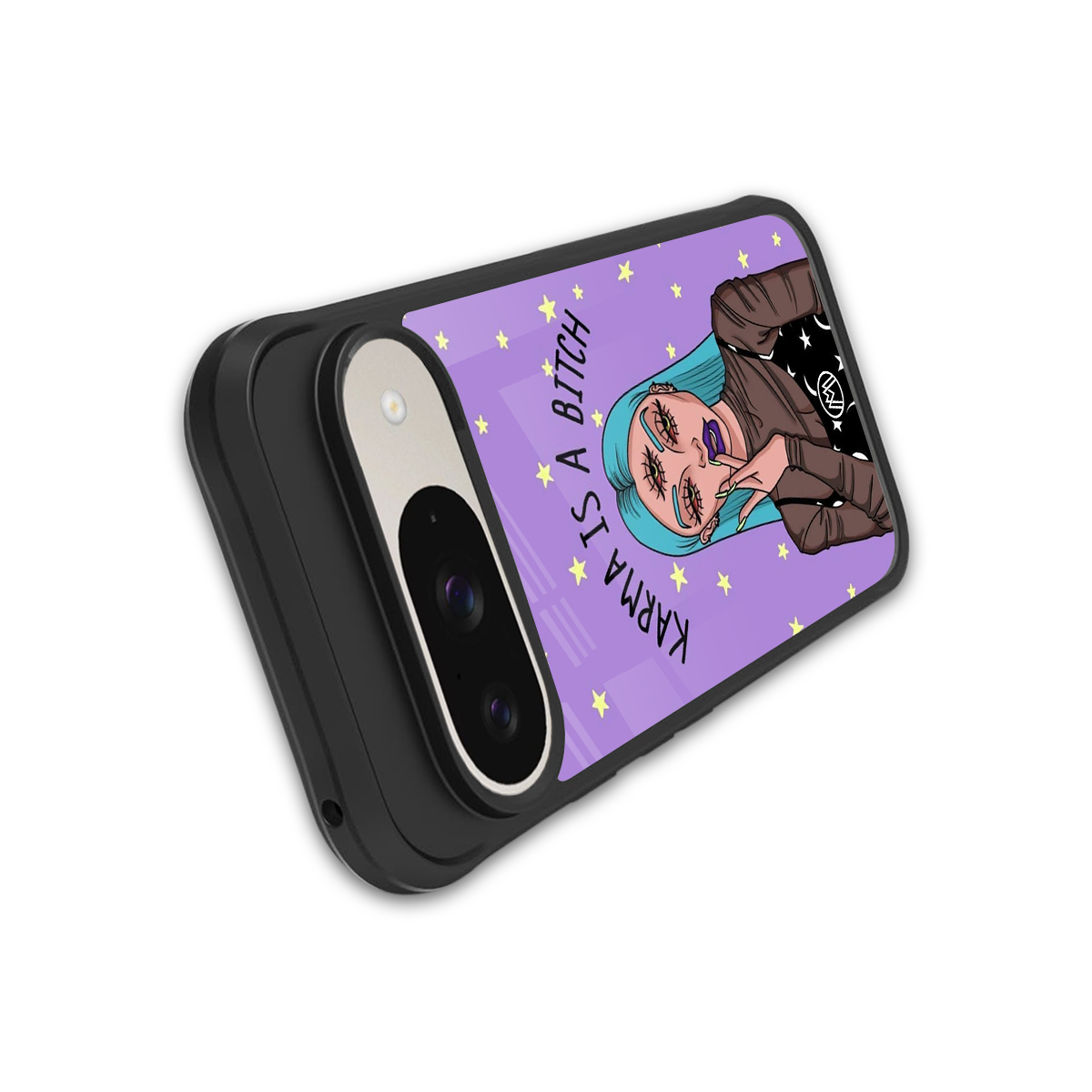 karma is a bitch back phone cover | glass case for google pixel 9
