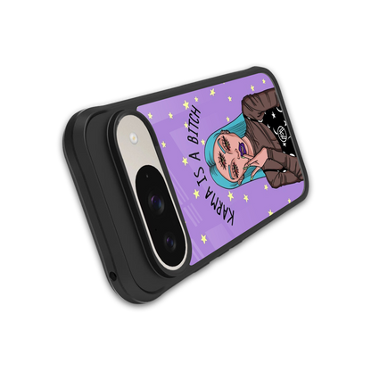 karma is a bitch back phone cover | glass case for google pixel 9