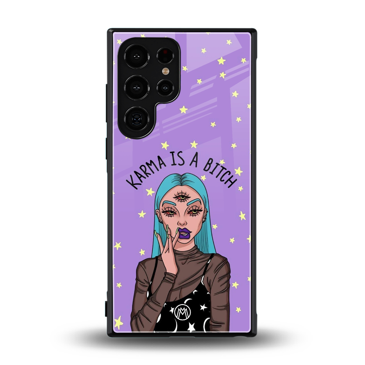 karma is a bitch back phone cover | glass case for samsung galaxy s23 ultra