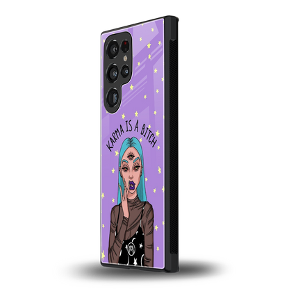 karma is a bitch back phone cover | glass case for samsung galaxy s24 ultra