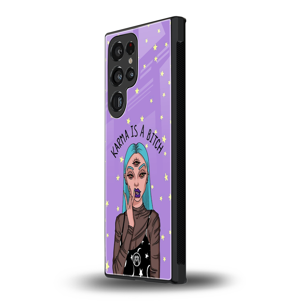karma is a bitch back phone cover | glass case for samsung galaxy s23 ultra
