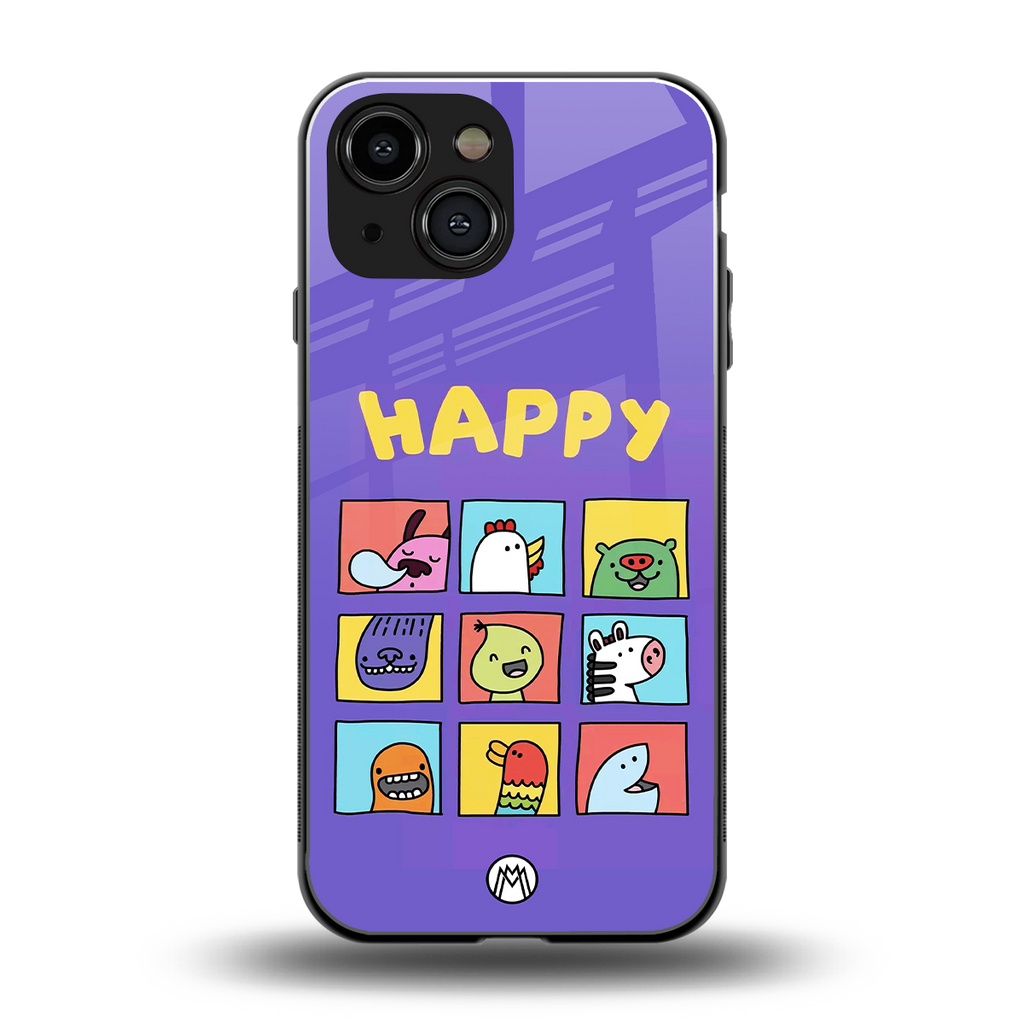 kawaii edition back phone cover | glass case for iphone 13 mini