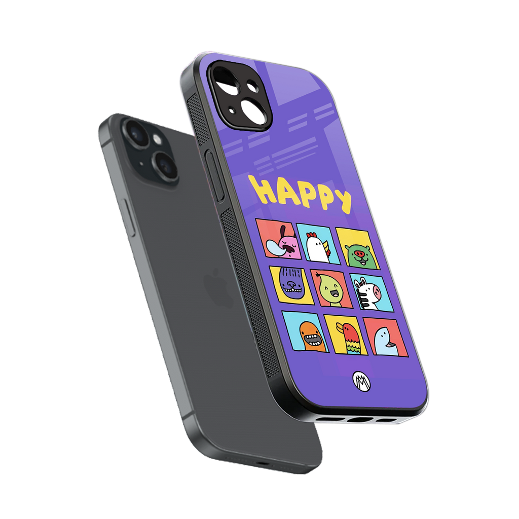 kawaii edition back phone cover | glass case for iphone 15 plus