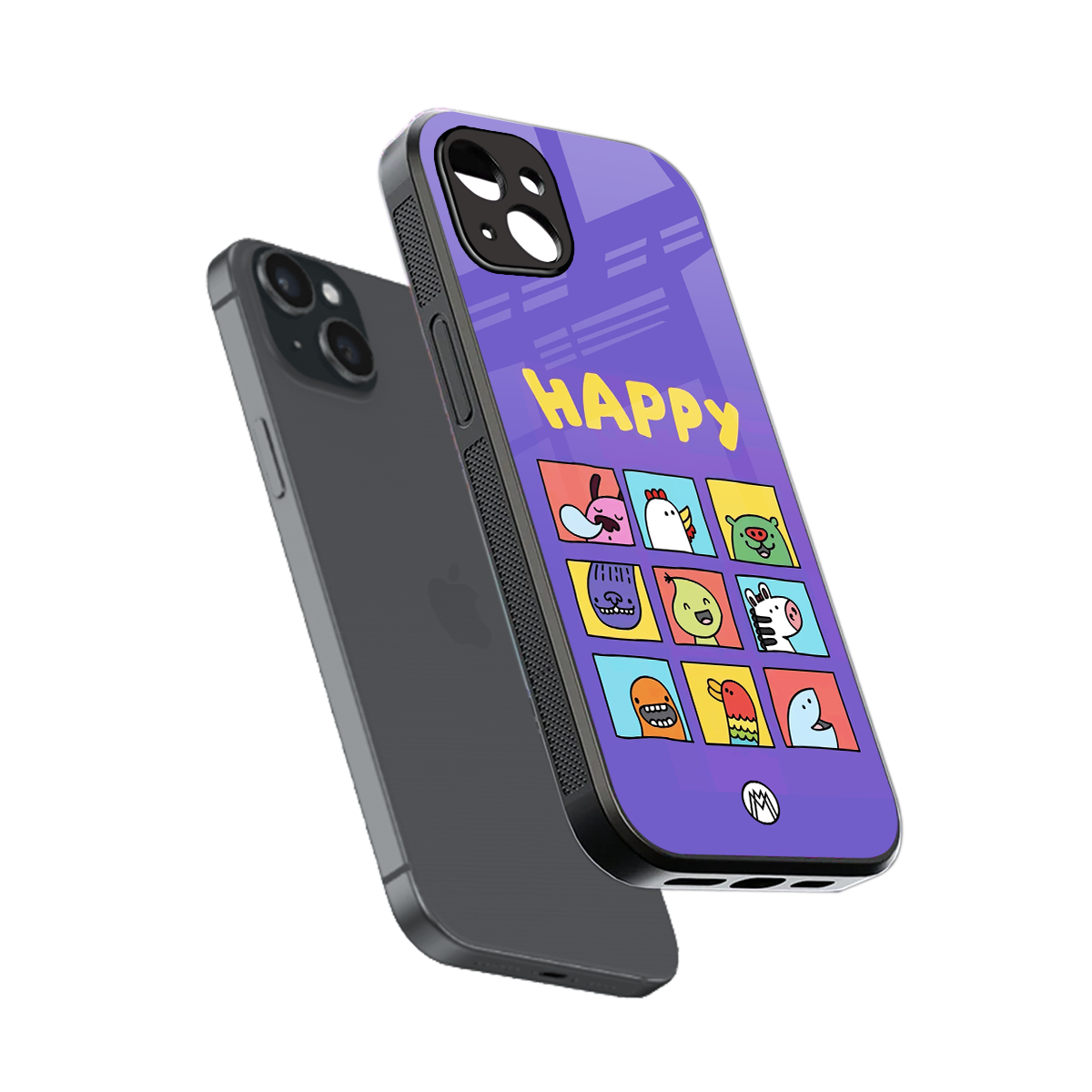 kawaii edition back phone cover | glass case for iphone 15 plus