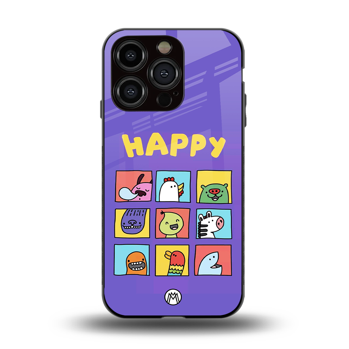 kawaii edition back phone cover | glass case for iphone 15 pro