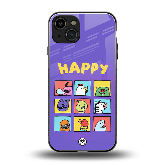 kawaii edition back phone cover | glass case for iphone 15