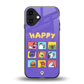 kawaii edition back phone cover | glass case for iphone 16 plus