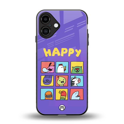 kawaii edition back phone cover | glass case for iphone 16 plus