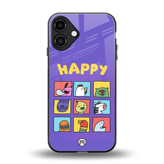 kawaii edition back phone cover | glass case for iphone 16 plus