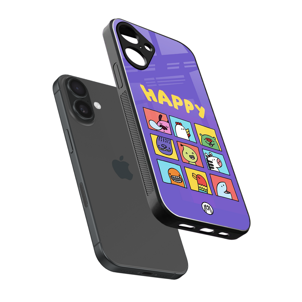 kawaii edition back phone cover | glass case for iphone 16 plus