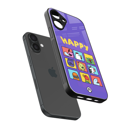 kawaii edition back phone cover | glass case for iphone 16 plus