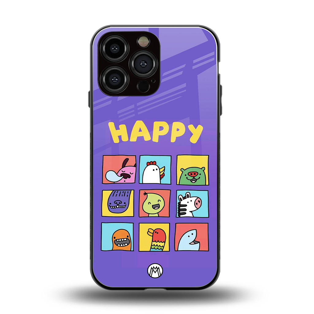 kawaii edition back phone cover | glass case for iphone 16 pro max