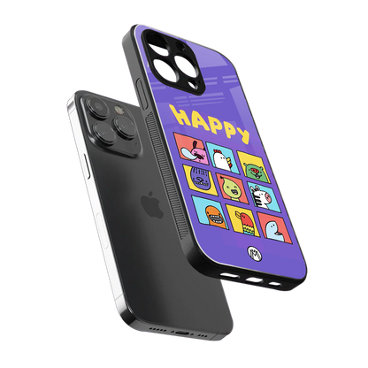 kawaii edition back phone cover | glass case for iphone 16 pro max