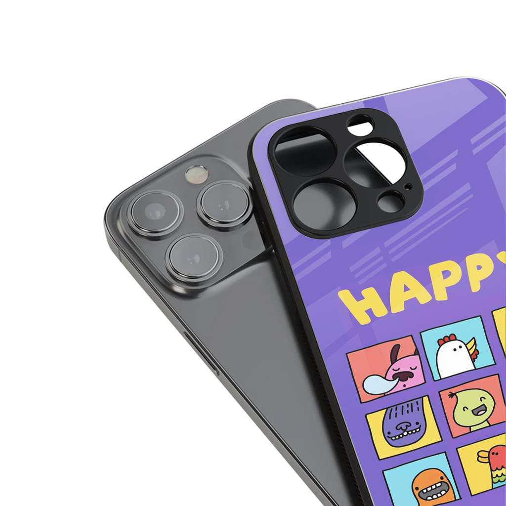 kawaii edition back phone cover | glass case for iphone 16 pro