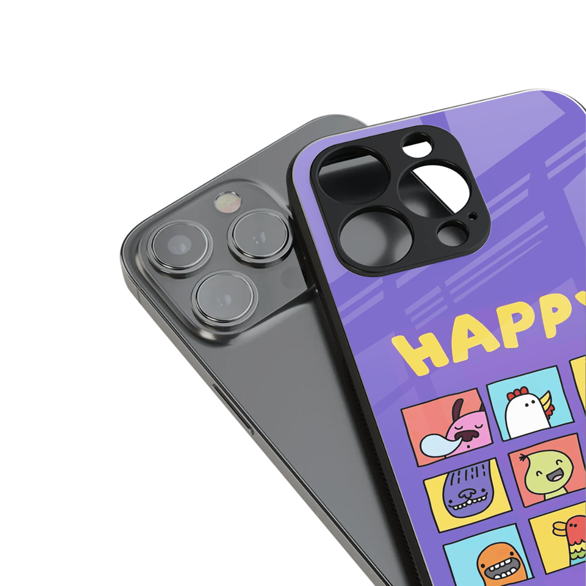 kawaii edition back phone cover | glass case for iphone 16 pro
