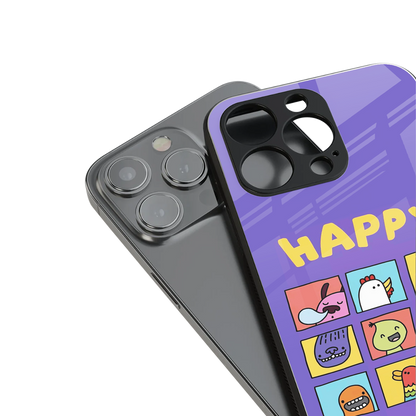 kawaii edition back phone cover | glass case for iphone 15 pro