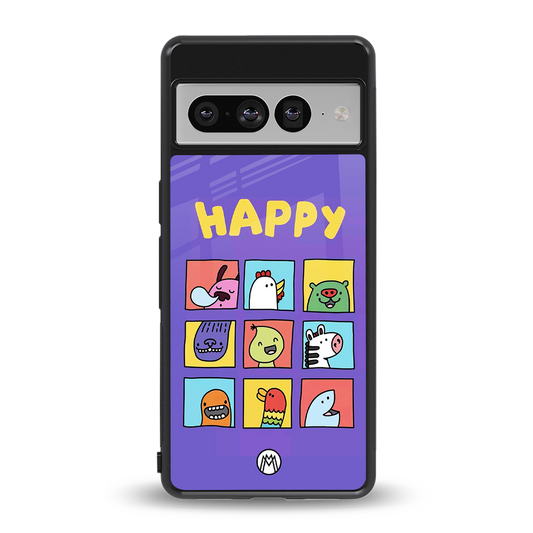 kawaii edition back phone cover | glass case for google pixel 7 pro