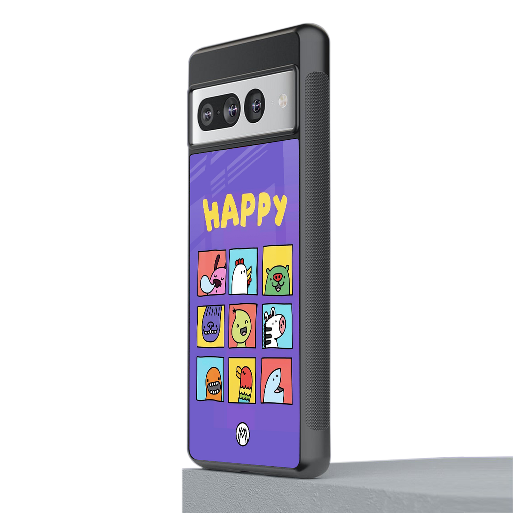 kawaii edition back phone cover | glass case for google pixel 7 pro