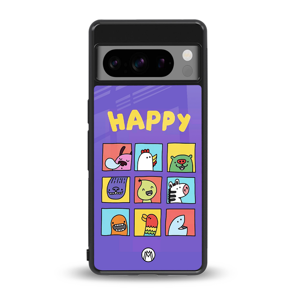 kawaii edition back phone cover | glass case for google pixel 8 pro